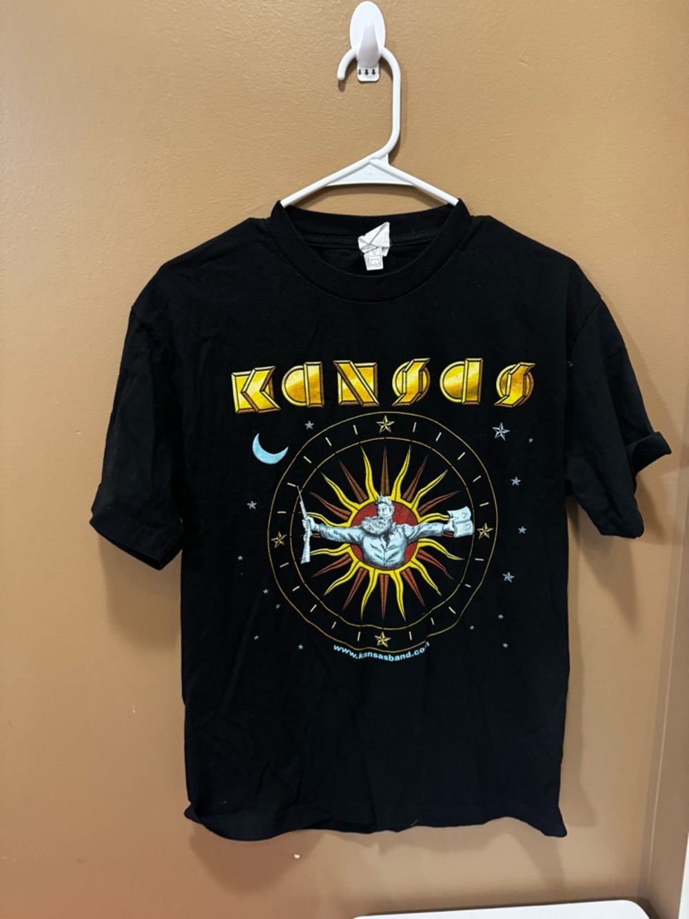 Autographed Kansas black band tee Size M